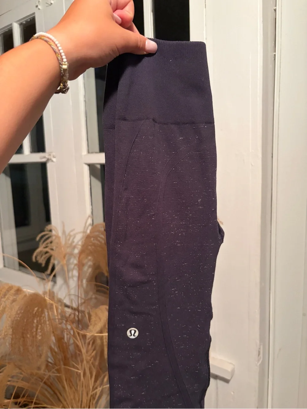lululemon athletica Black Leggings with Silver Speckle